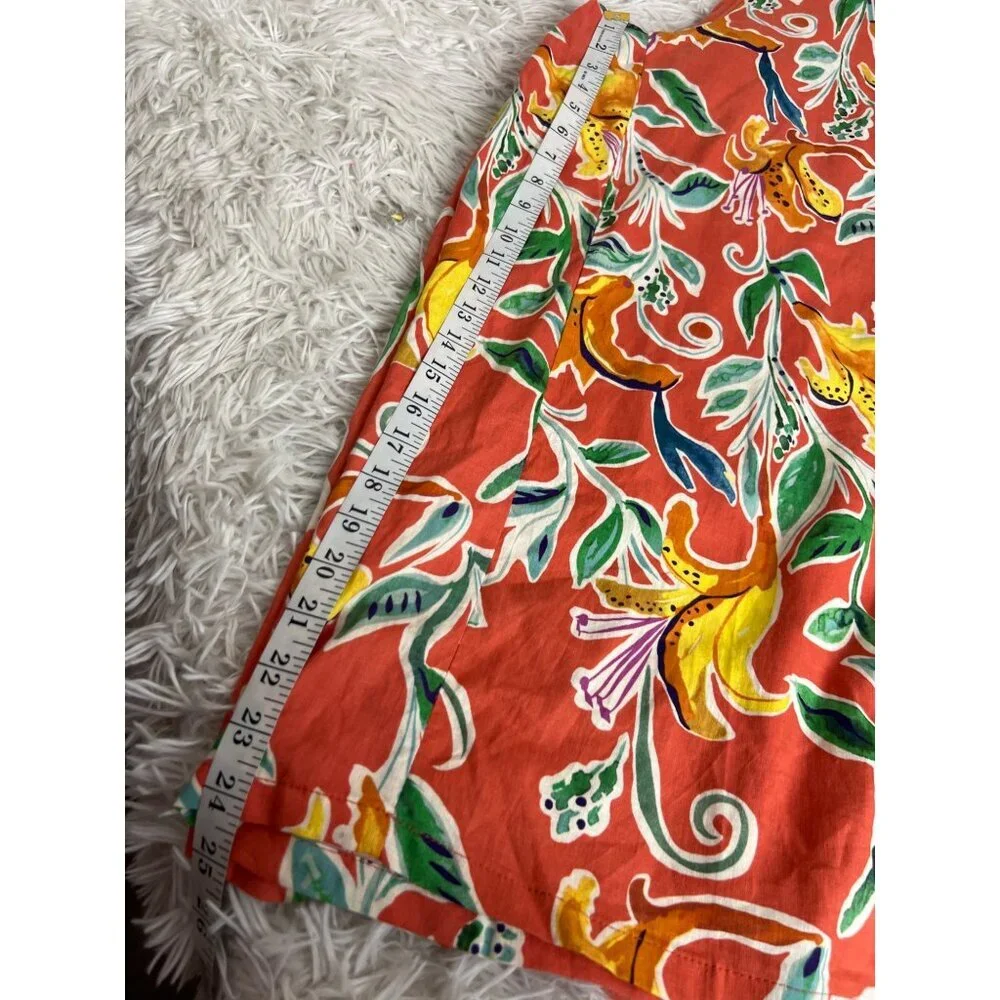 Rachel Rachel Roy High Rise Linen Blend Floral Wide Leg Pants XL - Picture 7 of 7